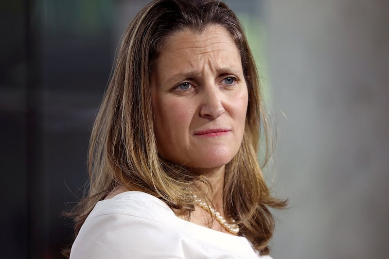 加拿大外交部长方慧兰(Chrystia Freeland)。(路透社)