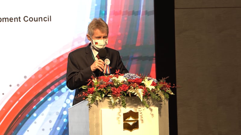 捷克议长维特齐31日上午在台湾首场公开活动出席台捷经贸论坛。（经济部提供）