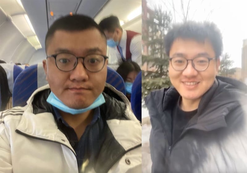2021年3月1日,郭斌搭机从长春返回重庆就学。